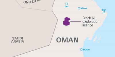 Kaart van khazzan Oman