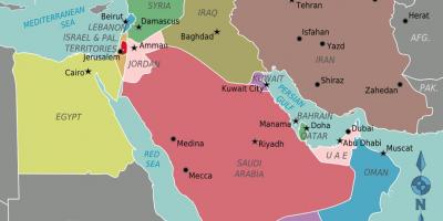 Kaart van Oman kaart midde-ooste