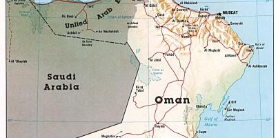 Oman kaart met stede